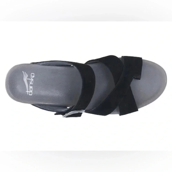 NWOT Dansko Aubree Black Wedge Sandals - Picture 2 of 8